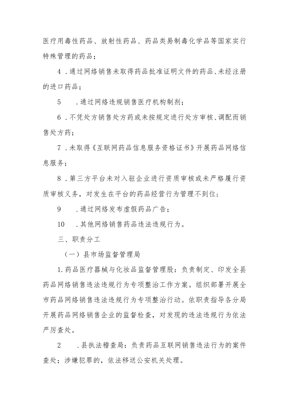 XX县药品网络销售违法违规行为专项整治工作方案.docx_第2页