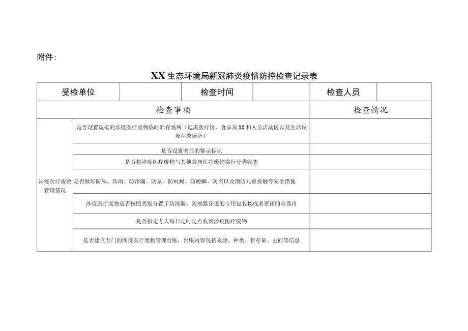 XX生态环境局新冠肺炎疫情防控检查工作方案.docx_第3页