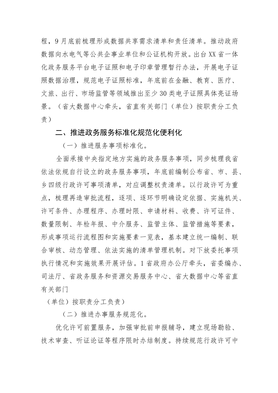 XX省深化“放管服”改革优化营商环境+2022工作要点.docx_第3页