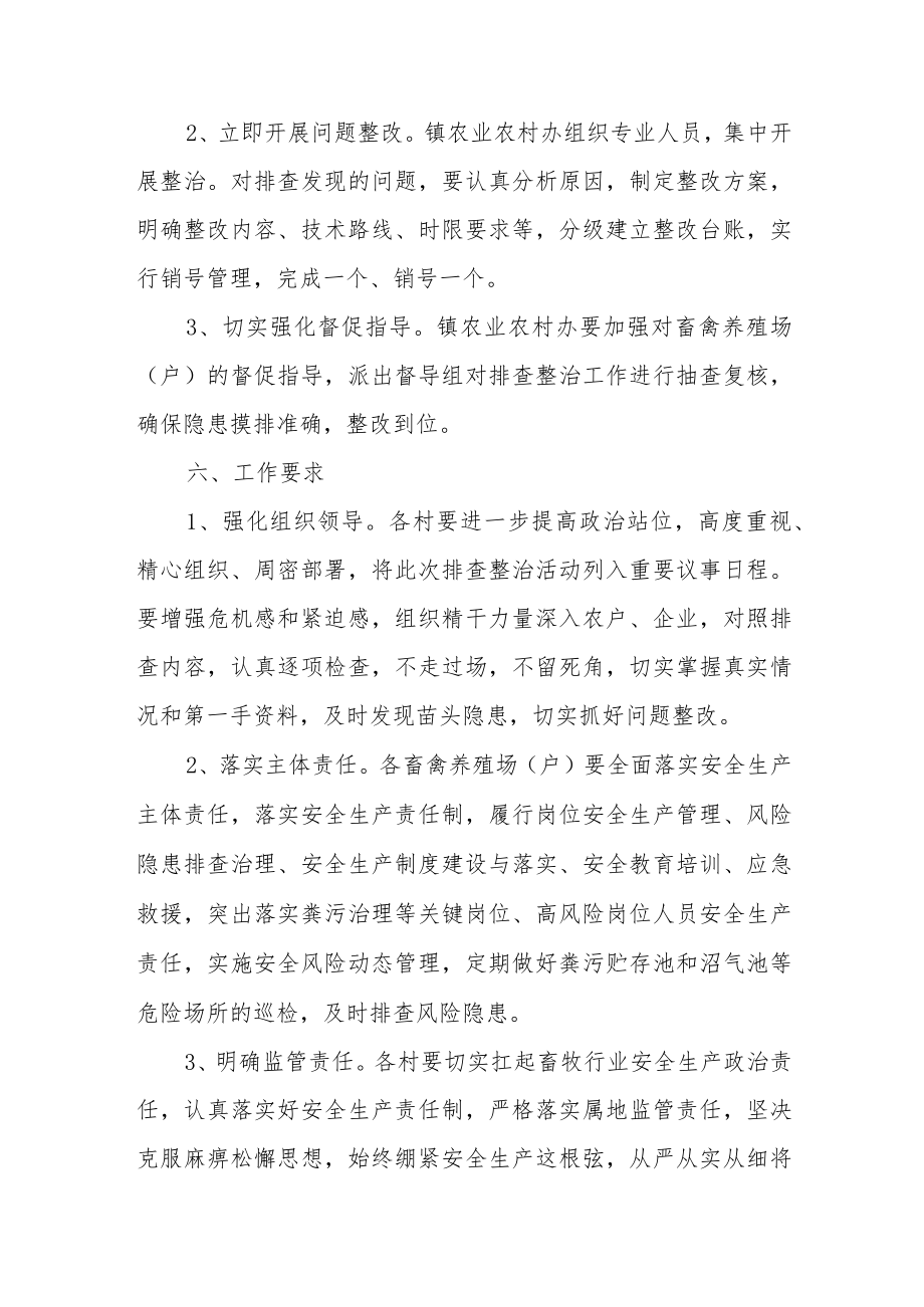 XX镇畜禽养殖场（户）畜禽粪污贮存池、沼气设施安全生产隐患排查专项整治方案.docx_第3页