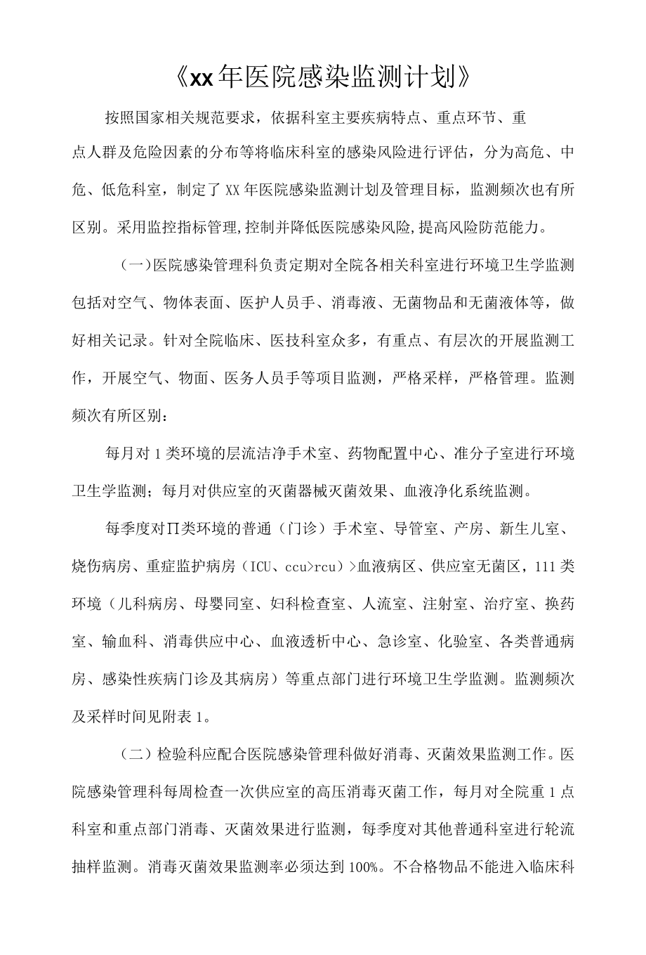 《2021医院感染监测计划》.docx_第1页