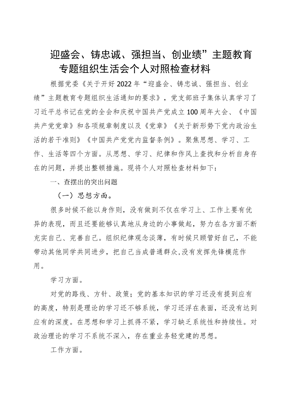 “迎盛会、铸忠诚、强担当、创业绩”主题学习宣传教育实践活动心得体会通用版.docx_第1页