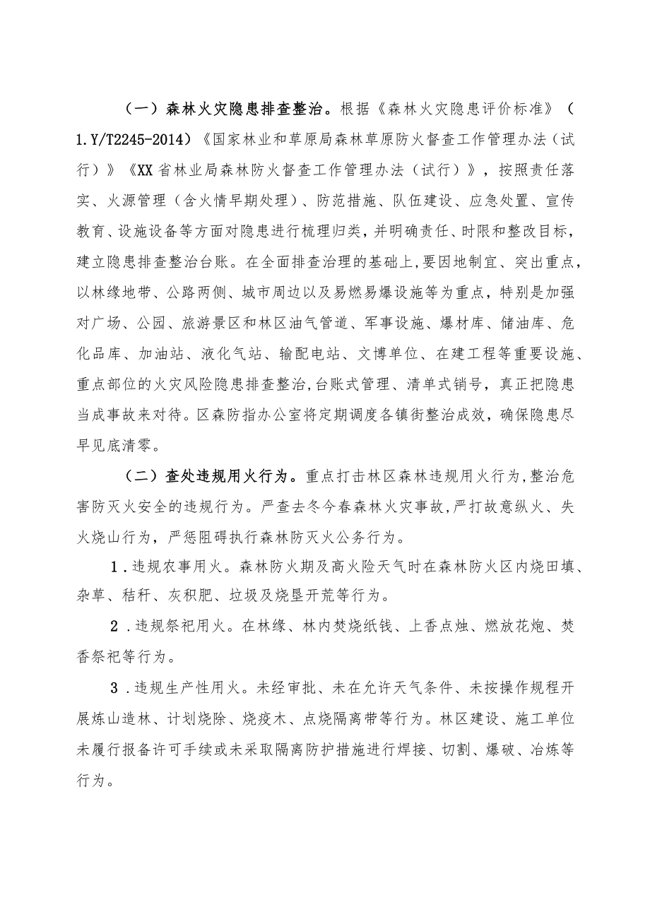 XX区森林火灾隐患排查和查处违规用火行为专项行动实施方案.docx_第3页