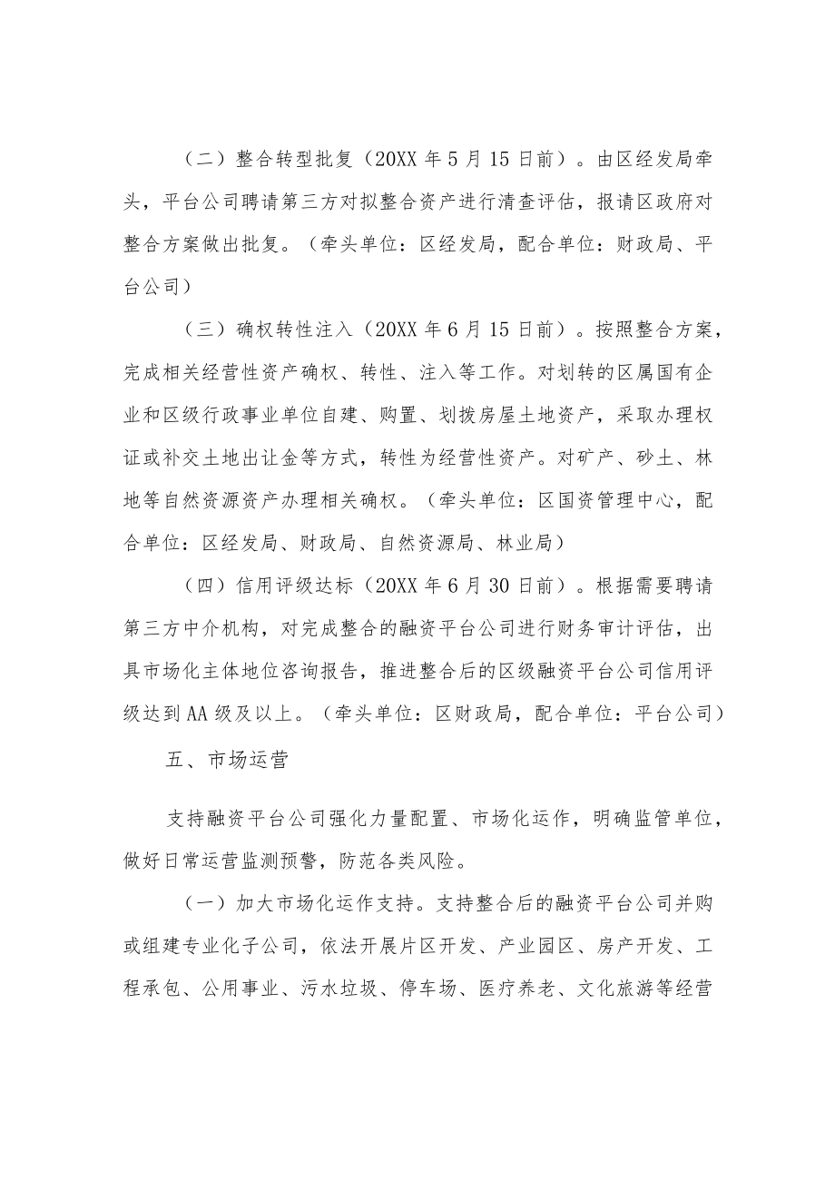 XX区区级融资平台公司整合升级实施方案.docx_第3页