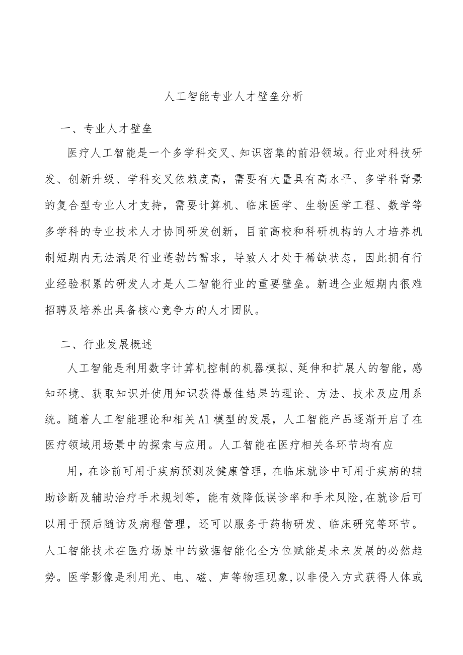 人工智能专业人才壁垒分析.docx_第1页