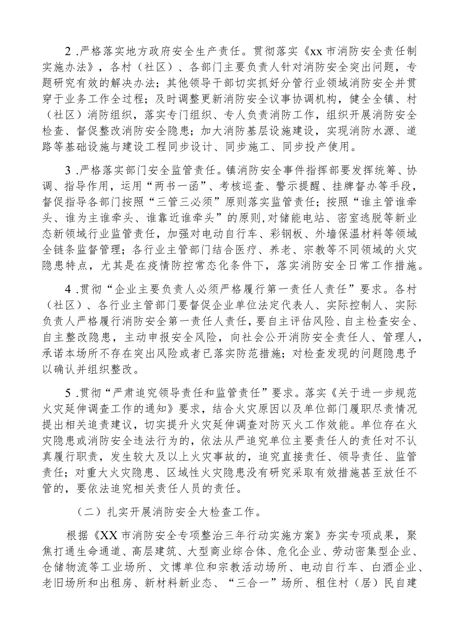 乡镇消防安全大检查工作方案范文5篇安全生产专项整治实施方案.docx_第2页