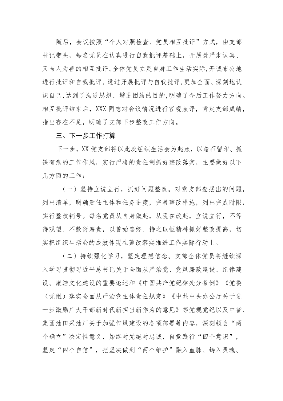 党支部“严守纪律规矩加强作风建设”专题组织生活会情况报告.docx_第3页