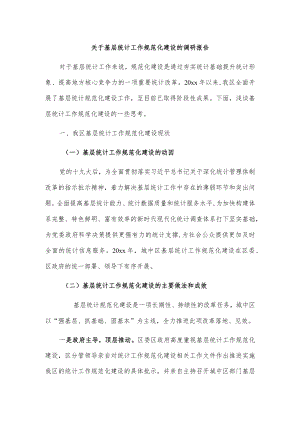 关于基层统计工作规范化建设的调研报告.docx