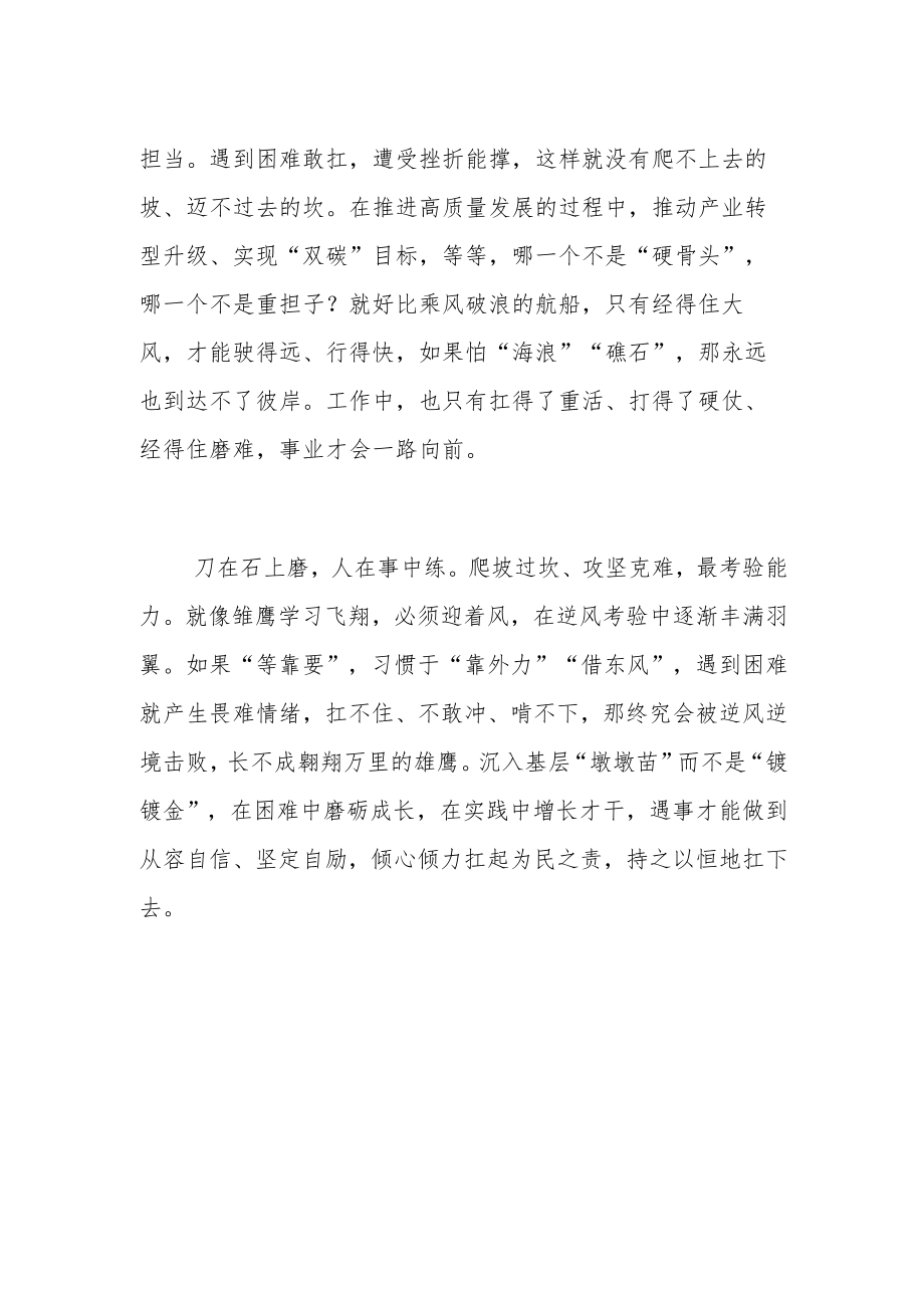 【中心组研讨发言】敢扛事方能干成事.docx_第2页