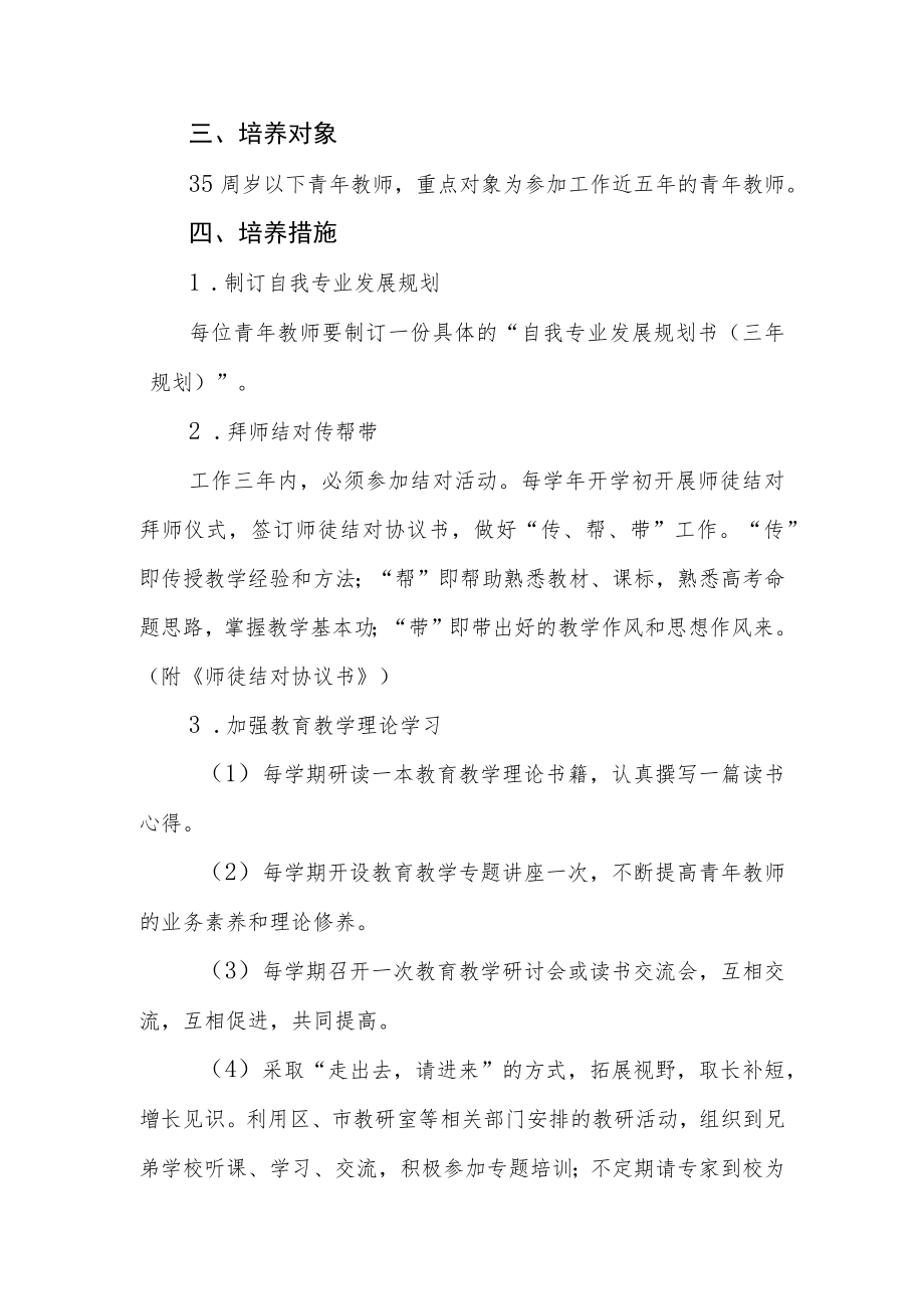 中学青教师培养工程实施方案.docx_第2页
