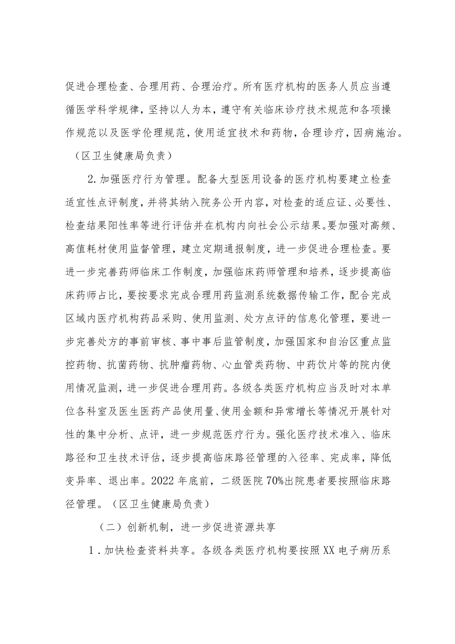 XX区进一步规范医疗行为促进合理医疗检查实施方案.docx_第3页