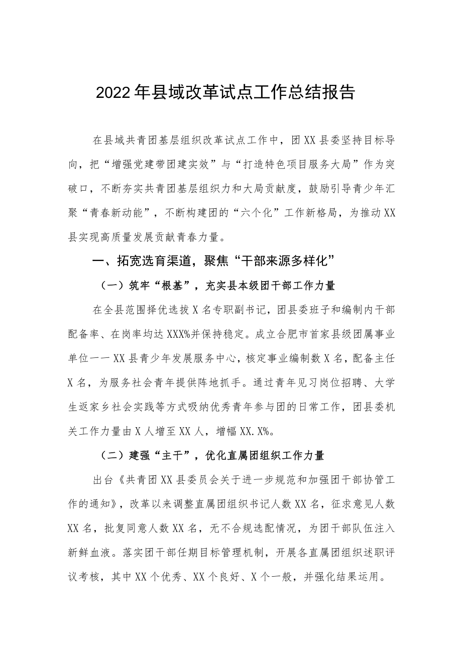 2022县域改革试点工作总结报告.docx_第1页