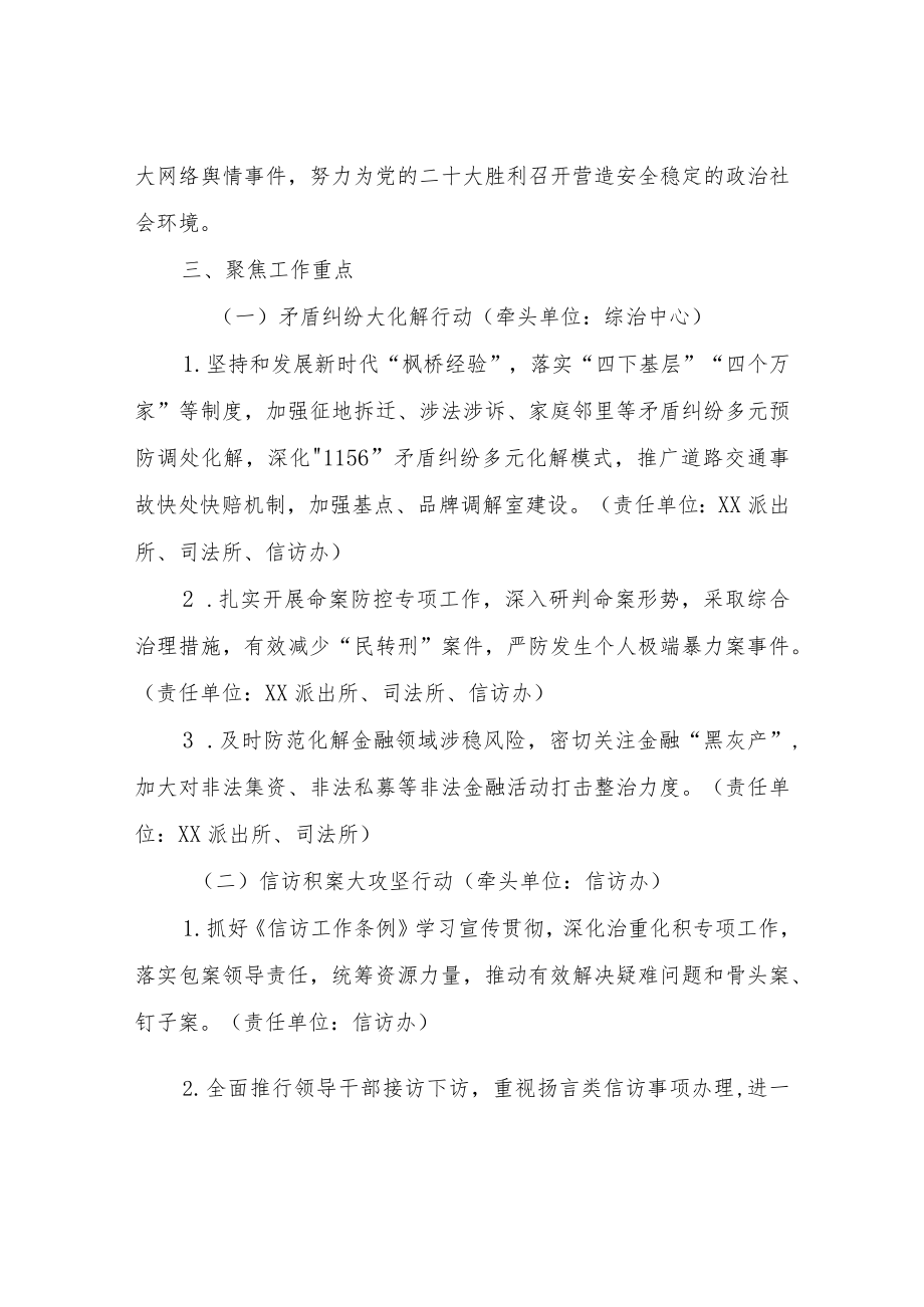 2022XX镇推进矛盾纠纷大化解等四大专项攻坚行动实施方案.docx_第2页