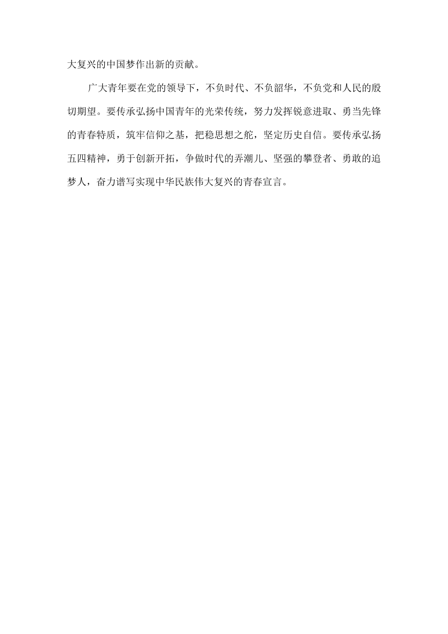 学习庆祝青团成立100周大会重要讲话心得体会一.docx_第3页