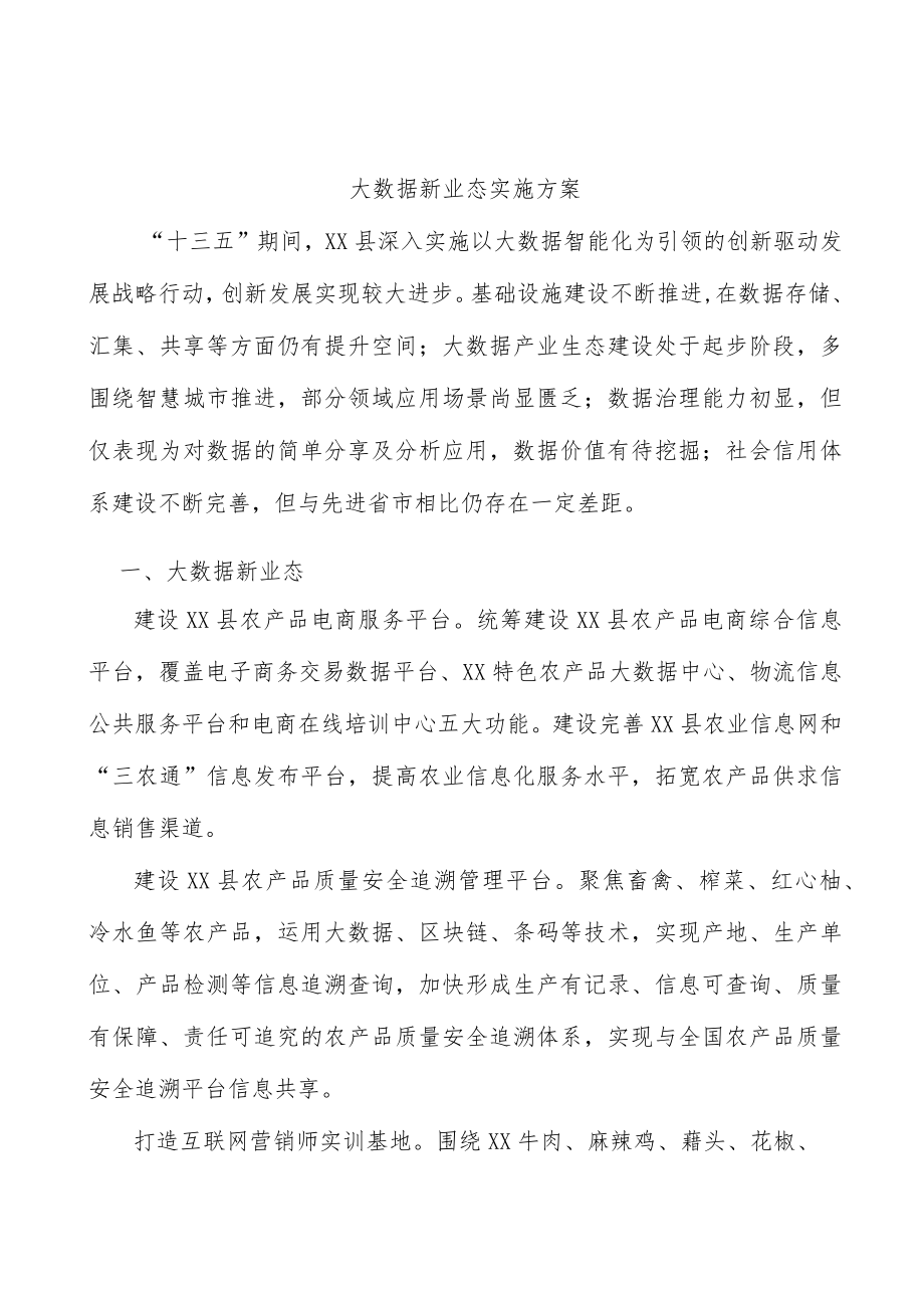 大数据新业态实施方案.docx_第1页