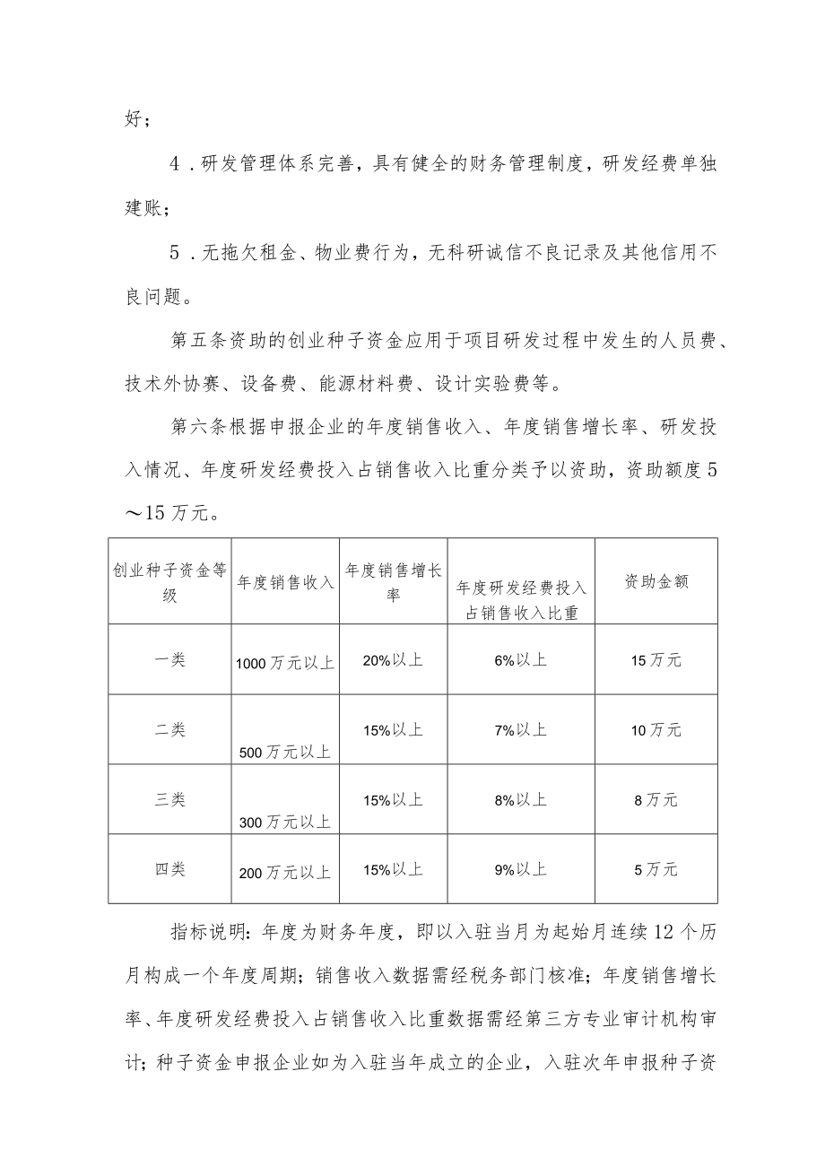 XX县公益性科技企业孵化器创业种子资金管理暂行办法.docx_第2页