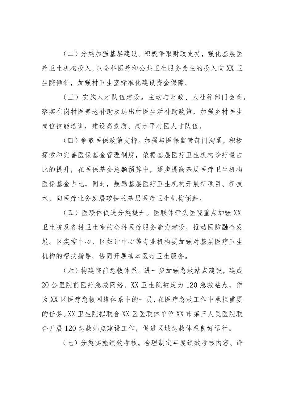 XX区基层医疗卫生机构分类管理实施方案.docx_第2页