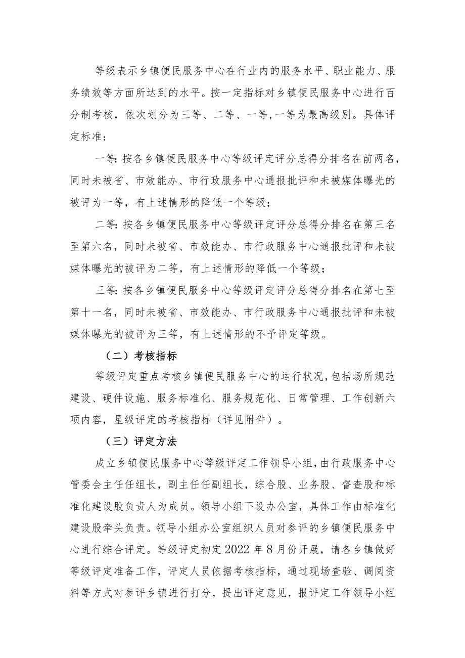 XX县乡镇便民服务中心标准化等级评定工作方案.docx_第2页