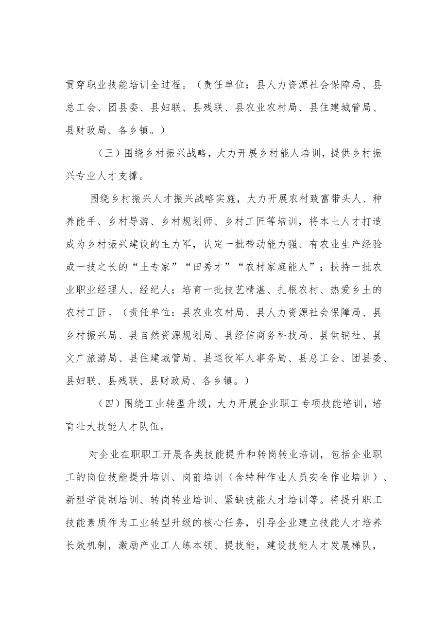 XX县职业技能培训实施方案.docx_第3页