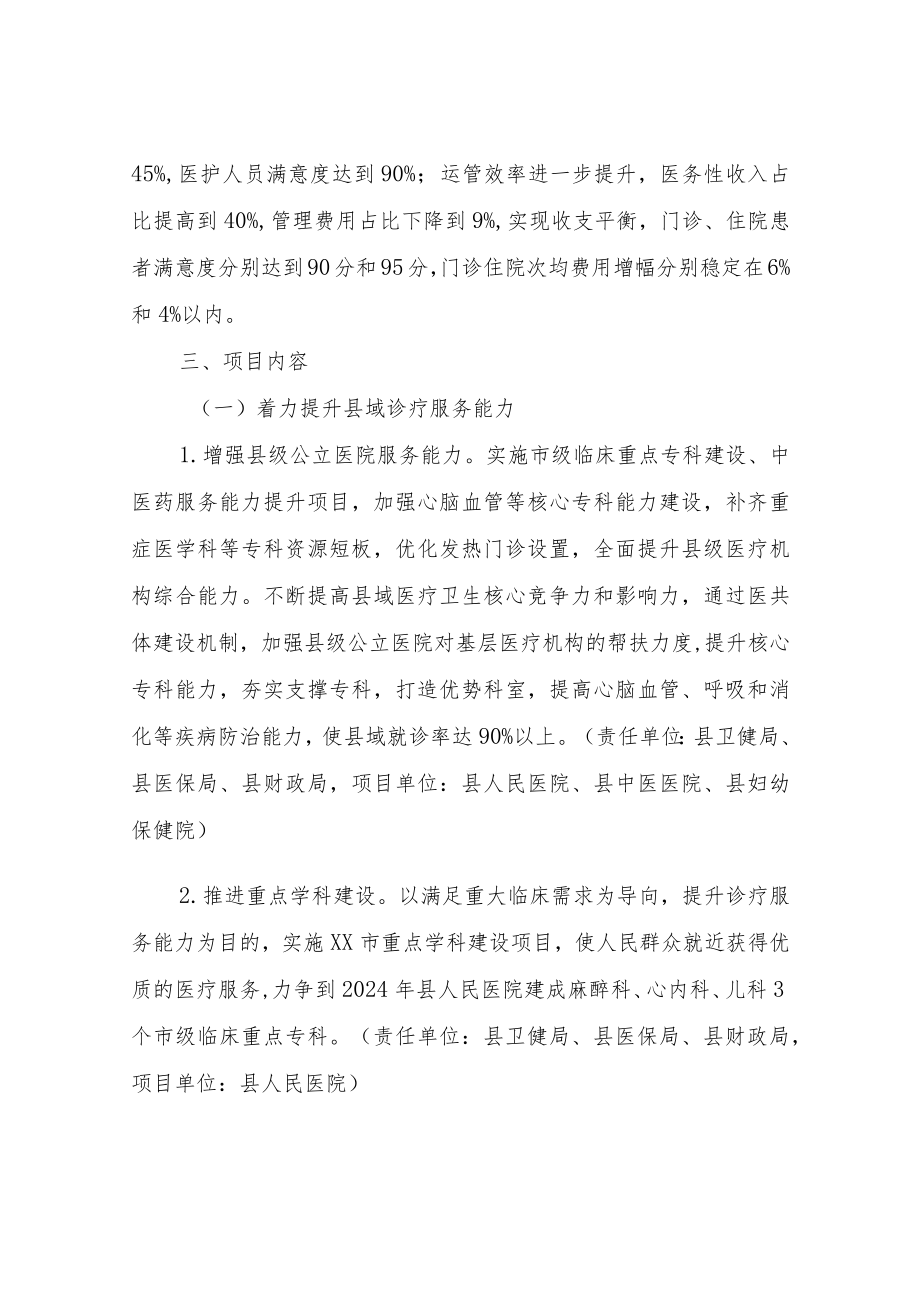 XX县公立医院改革与高质量发展示范项目实施方案.docx_第3页