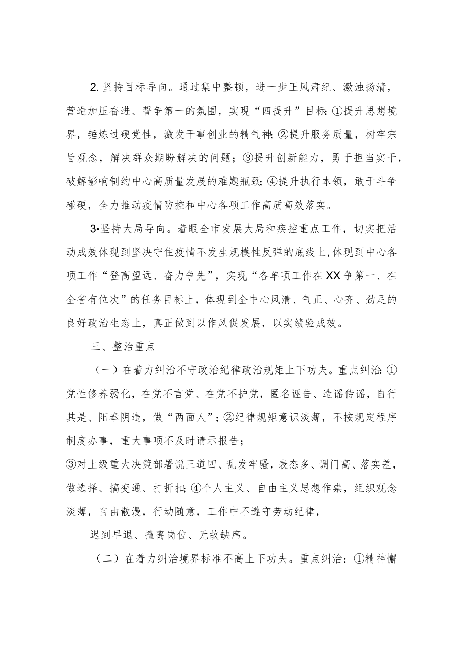 XX市疾控中心作风集中整顿活动实施方案.docx_第2页