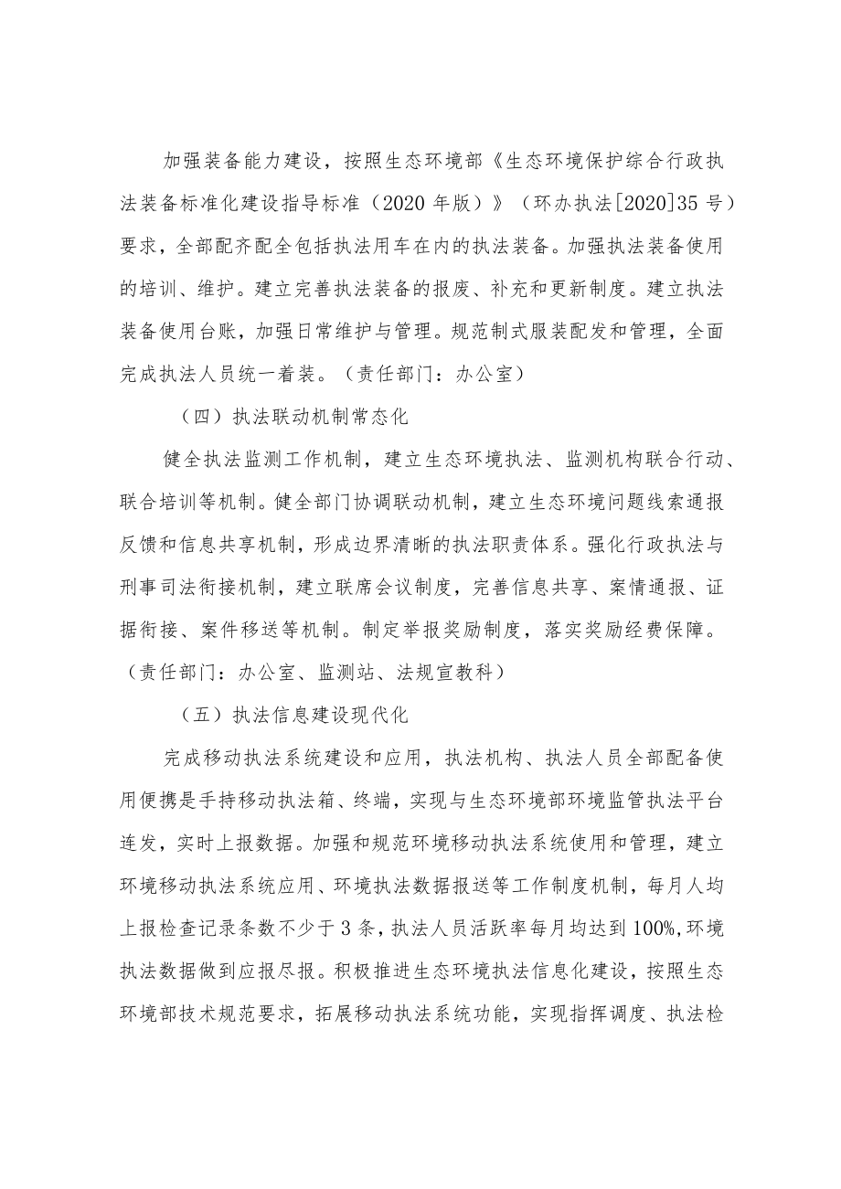 XX市生态环境保护综合行政执法机构规范化创建工作方案.docx_第3页