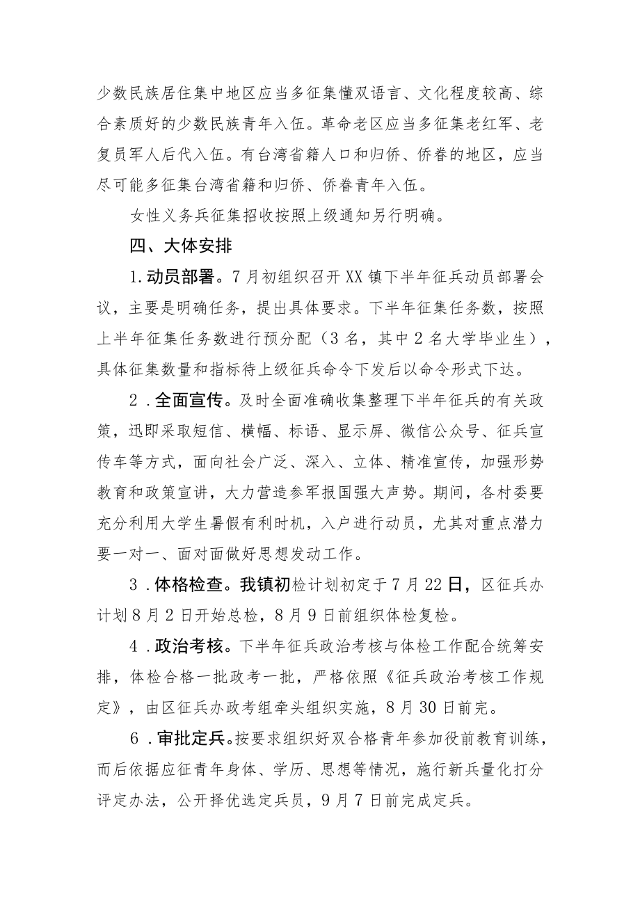 XX镇2022年下半年征兵工作实施方案.docx_第2页