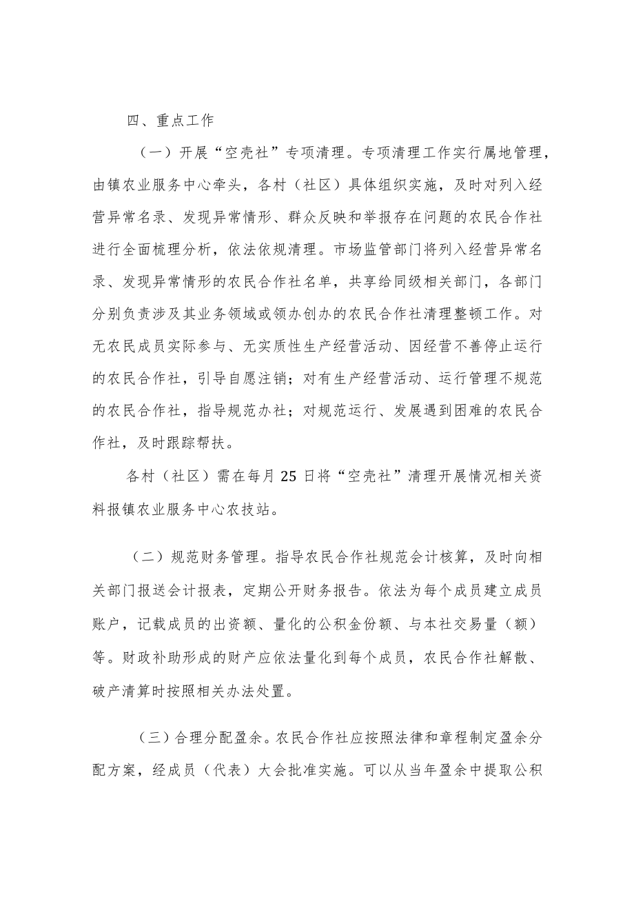 XX镇2022年开展农民专业合作社规范提升工作实施方案.docx_第3页