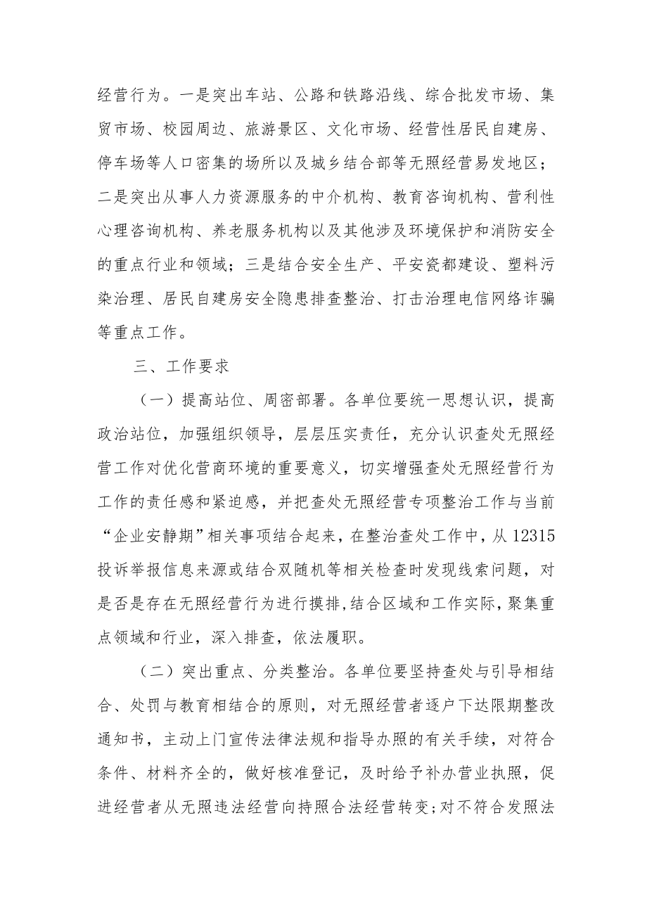 XX市市场监督管理局2022年无照经营查处工作方案.docx_第2页