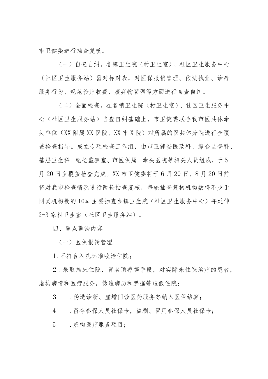 XX市规范基层医疗卫生机构诊疗行为专项整治实施方案.docx_第2页