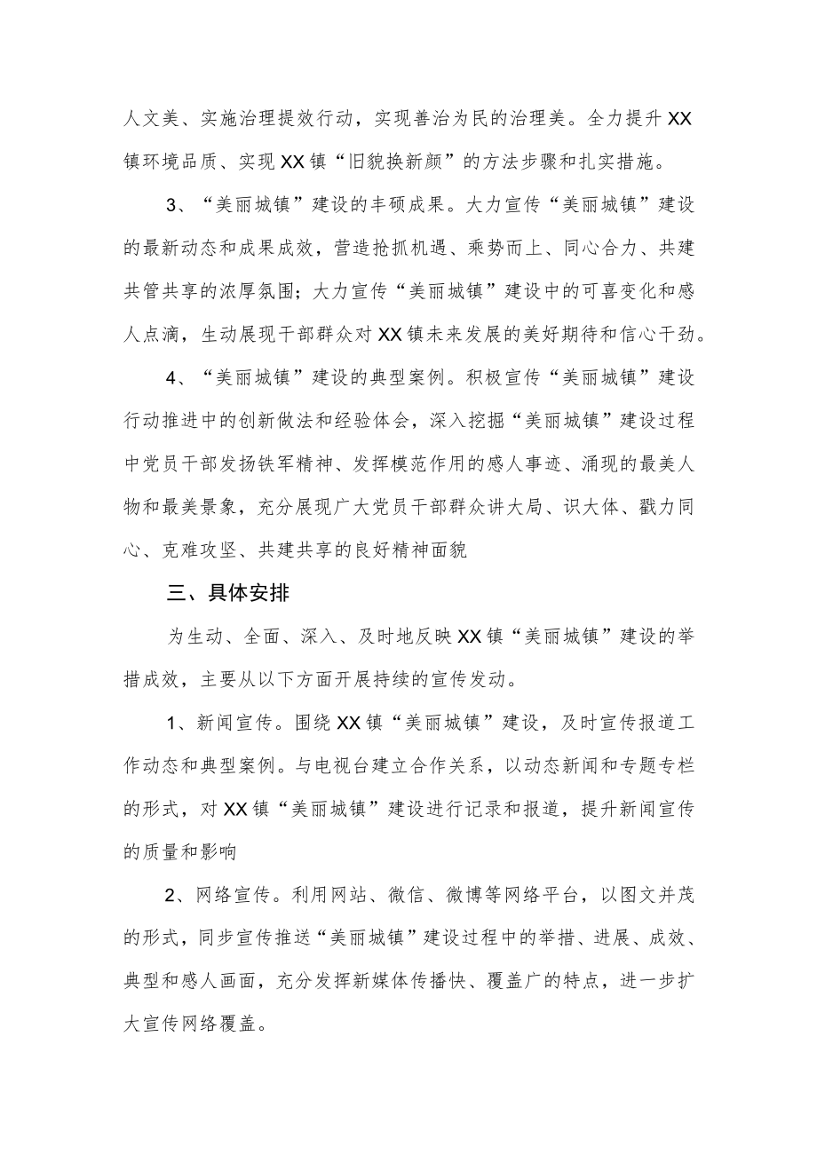 XX镇美丽城镇宣传方案.docx_第2页