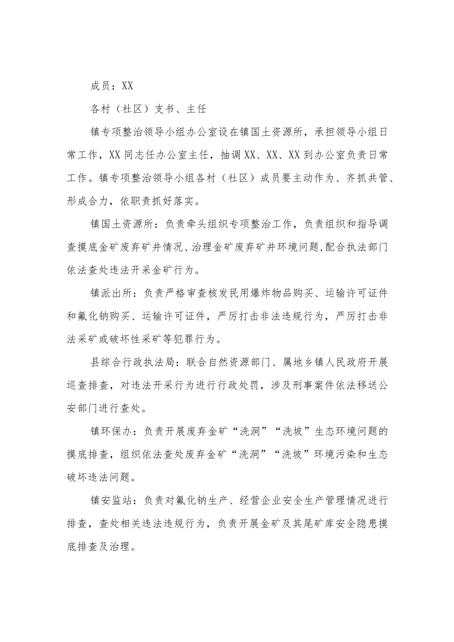 XX镇打击“洗洞”“洗坡”盗采金矿专项整治行动实施方案.docx_第2页