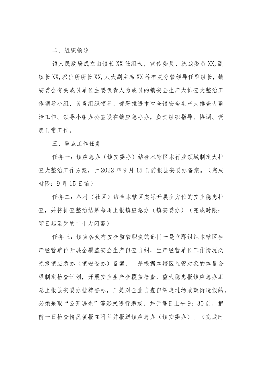 XX镇迎接党的二十大安全生产大排查大整治工作方案.docx_第2页