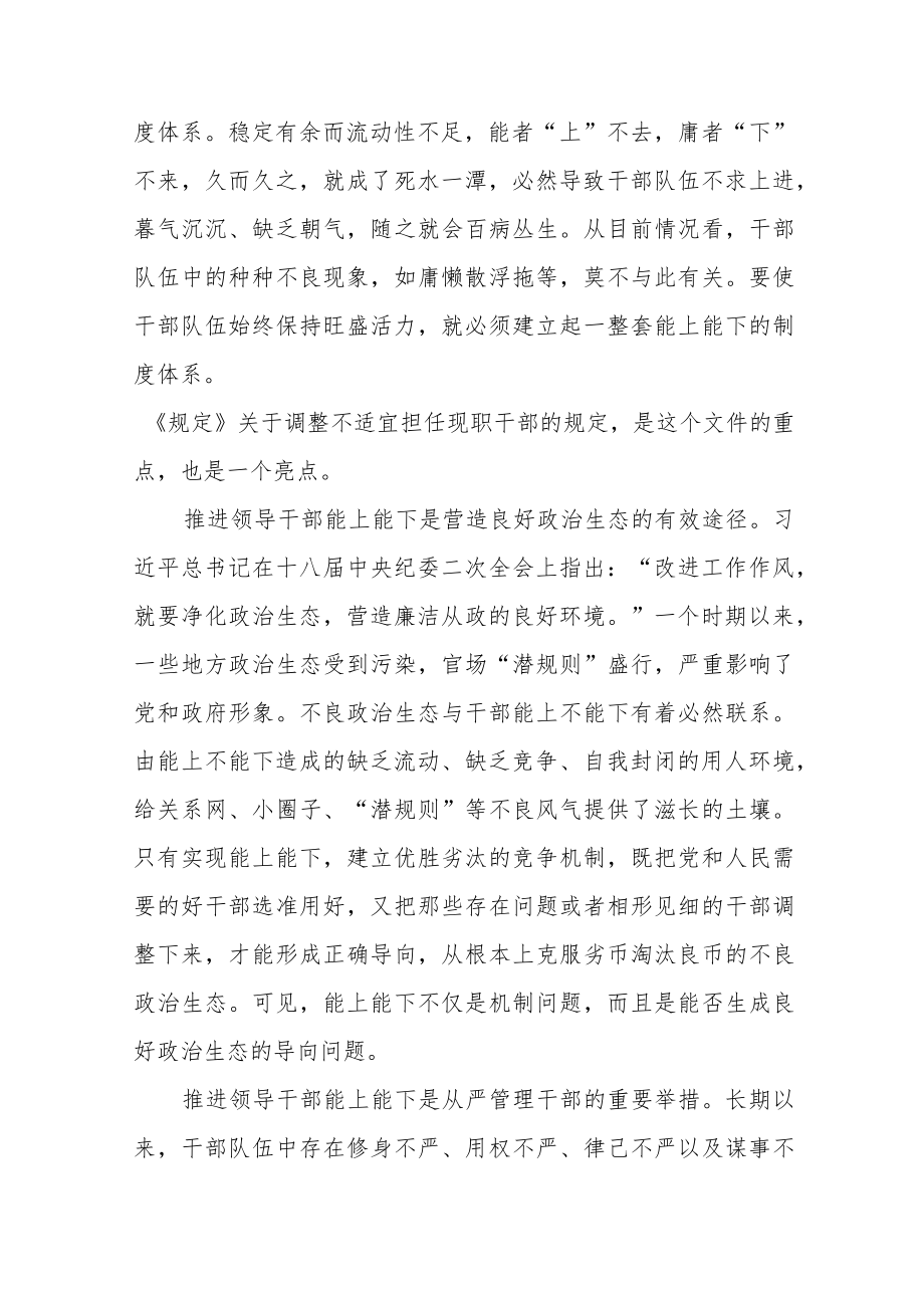 《推进领导干部能上能下规定》心得体会发言稿七篇.docx_第2页