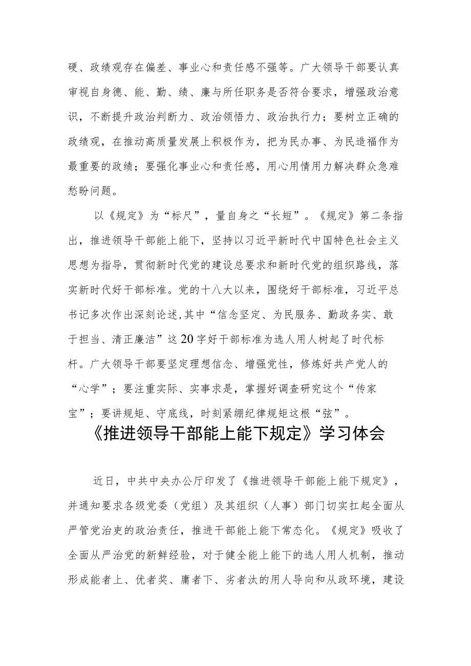 《推进领导干部能上能下规定》心得体会精选七篇合集.docx_第2页