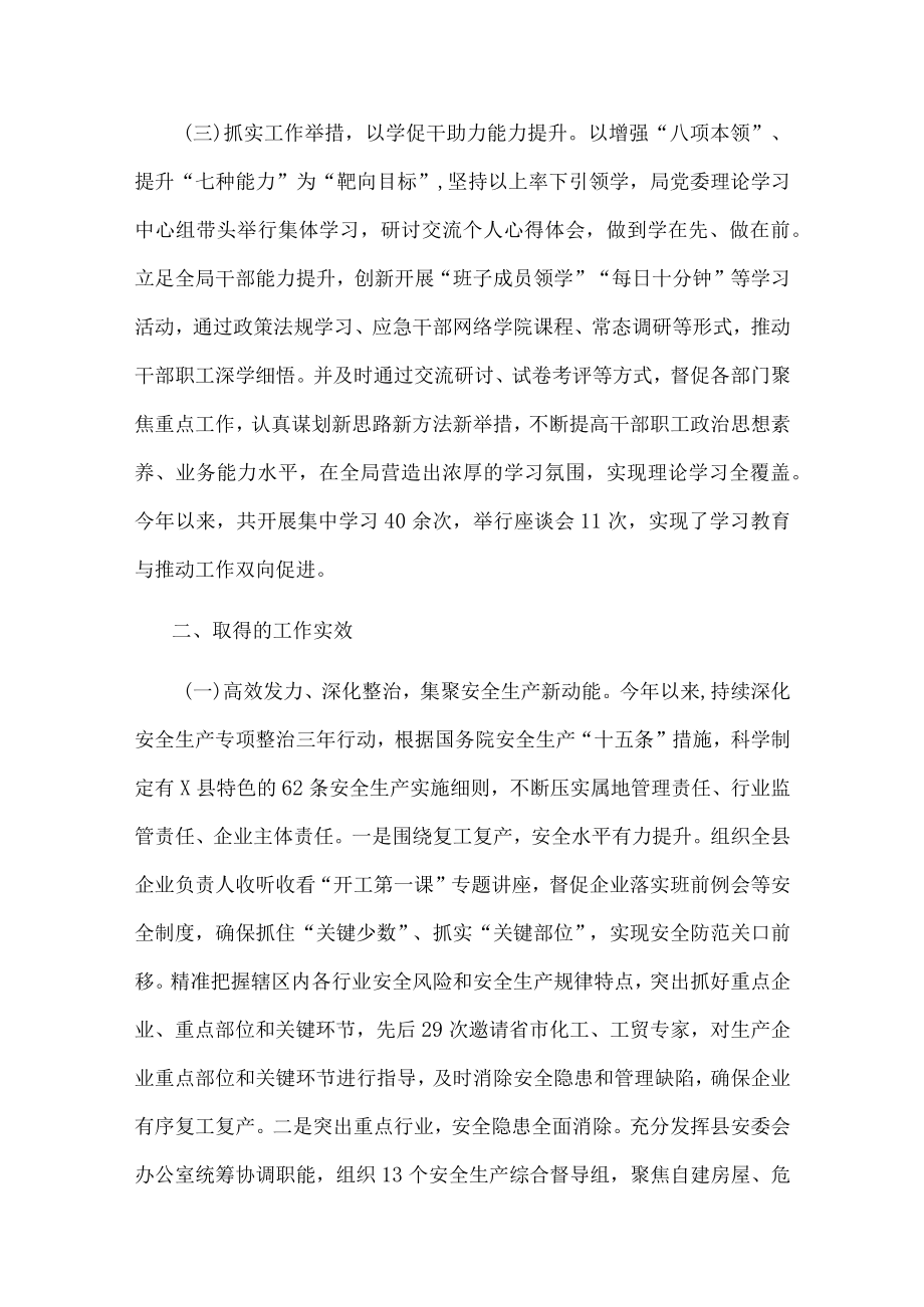 县应急管理局能力作风建设年活动总结.docx_第2页