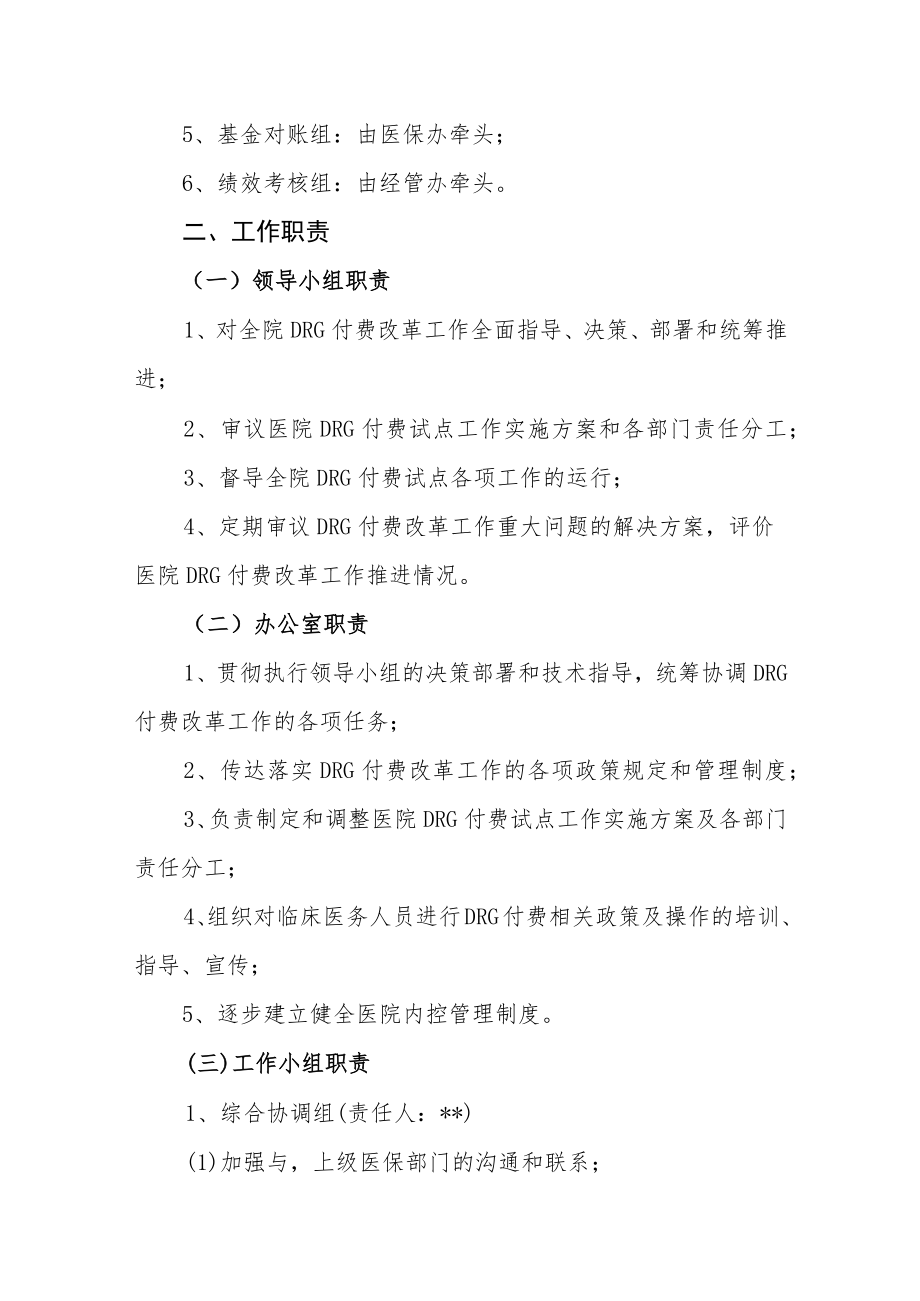 医院DRG付费试点工作实施方案.docx_第2页