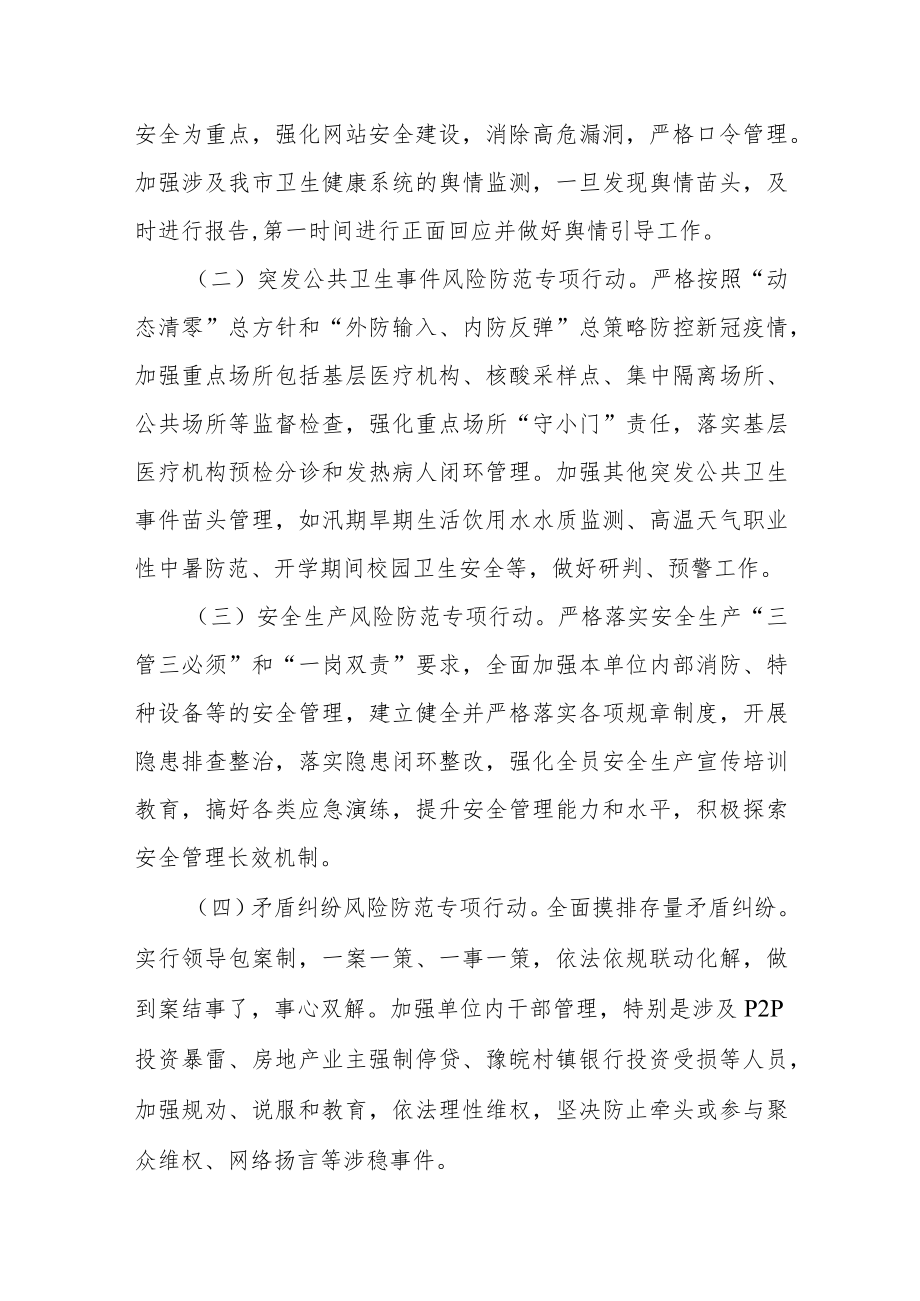 卫生健康行政执法队除险保安百日攻坚行动实施方案.docx_第2页