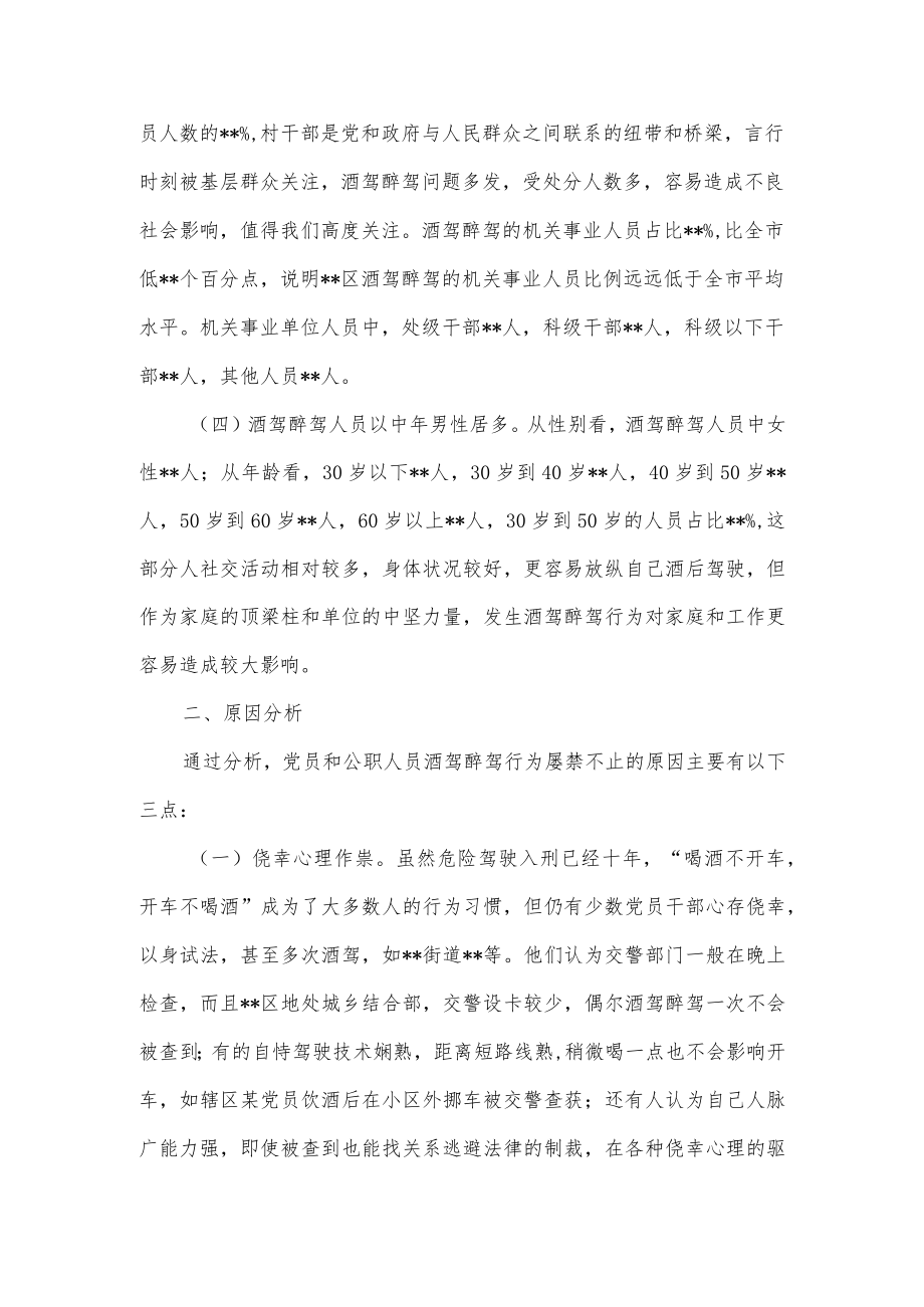 党员和公职人员酒驾醉驾违纪违法案件情况分析报告供借鉴.docx_第2页