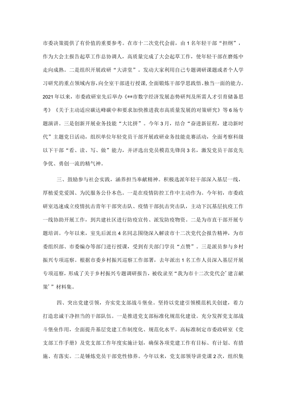 市委政研室党建与人才工作总结.docx_第2页