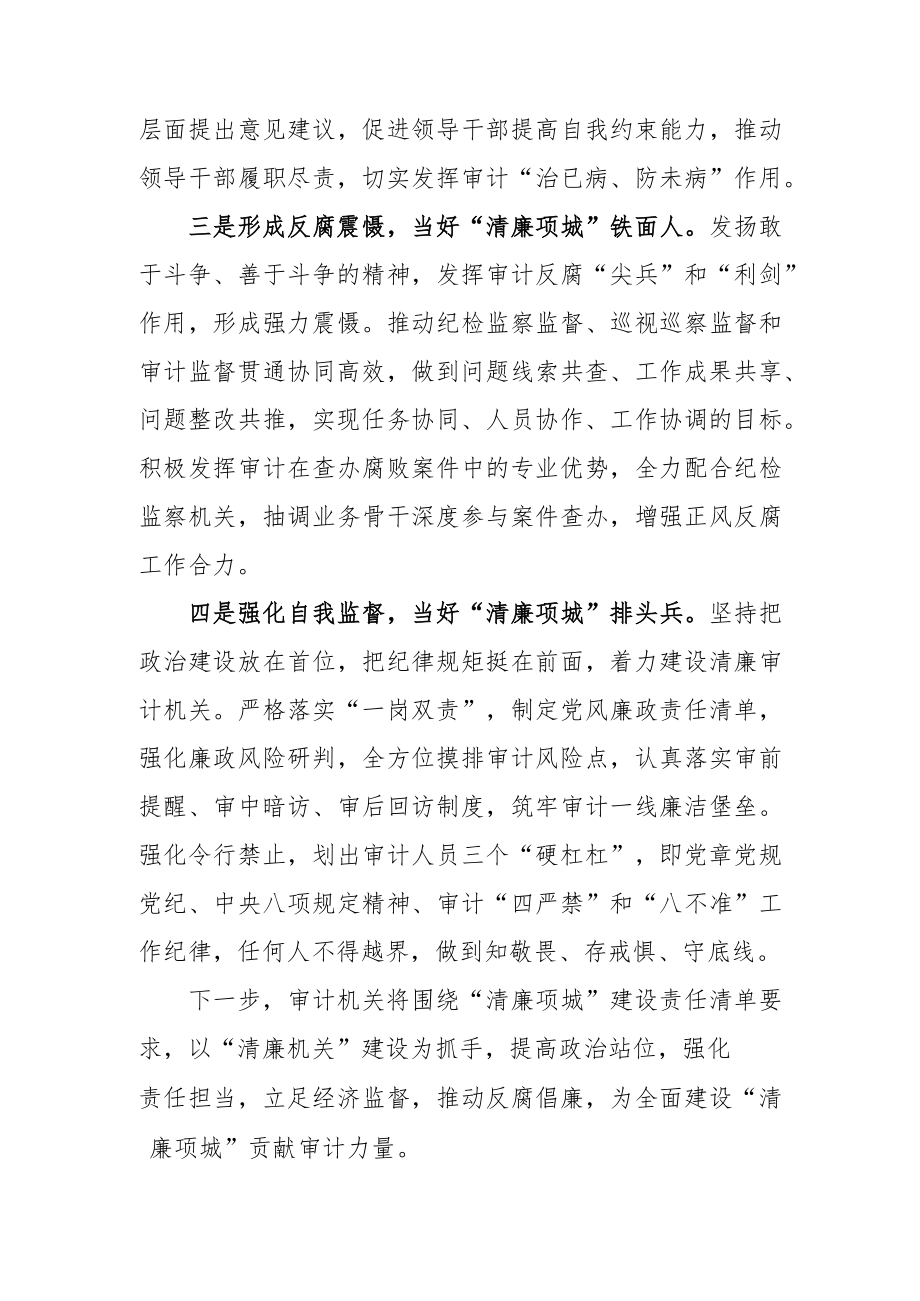 审计局长“清廉建设”表态发言（电视讲话稿）2篇.docx_第2页