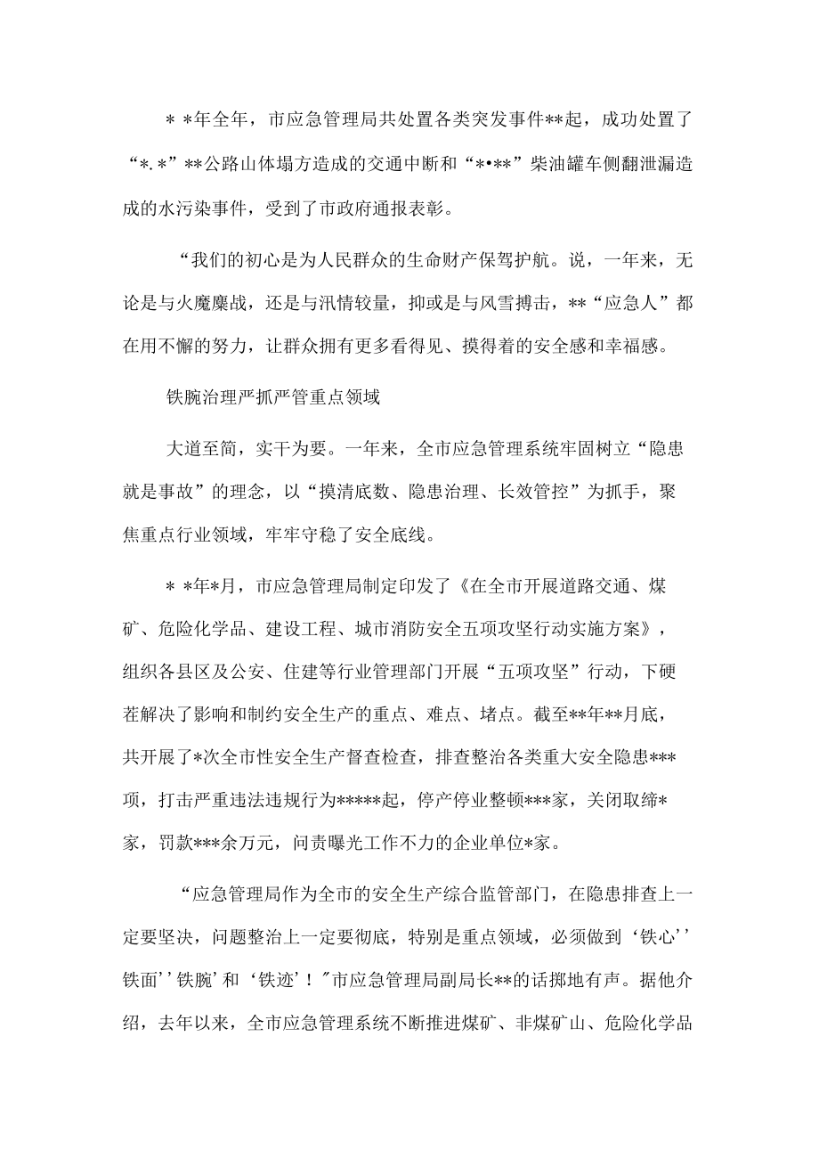 市应急管理局成立一周年工作综述(1).docx_第3页