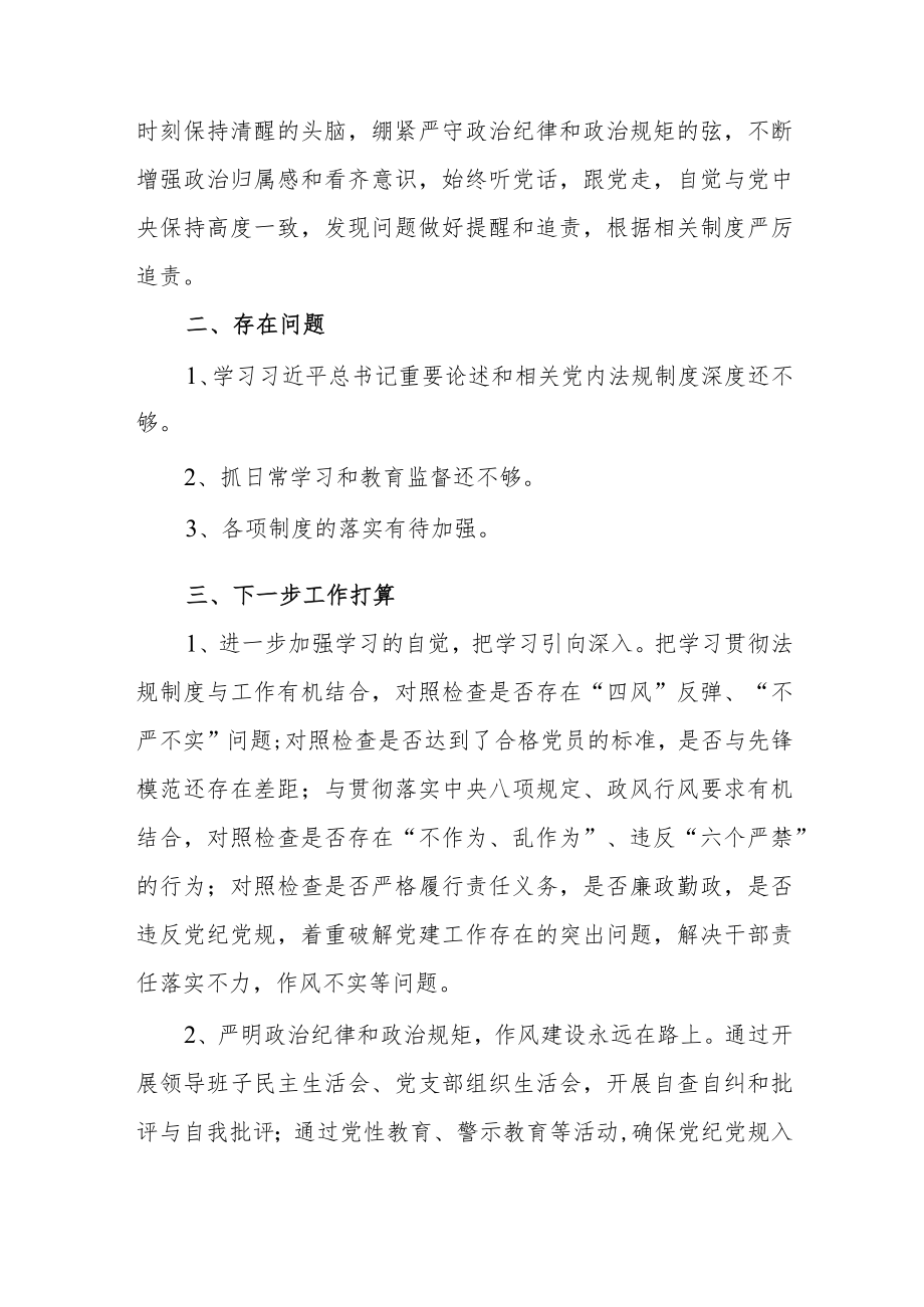 党内法规执行情况自查报告范文（五篇）.docx_第3页