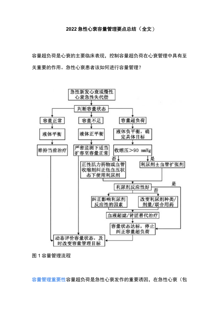 2022急性心衰容量管理要点总结（全文）.docx_第1页