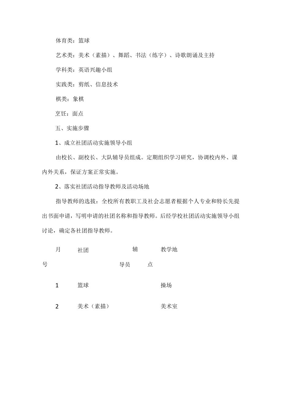 学校社团活动实施方案.docx_第2页