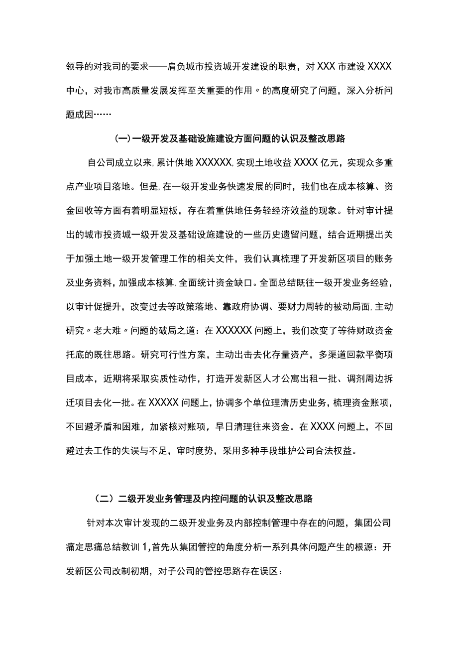 大型国企关于审计查出问题的整改报告.docx_第2页