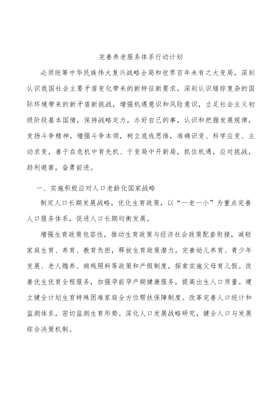 完善养老服务体系行动计划.docx_第1页