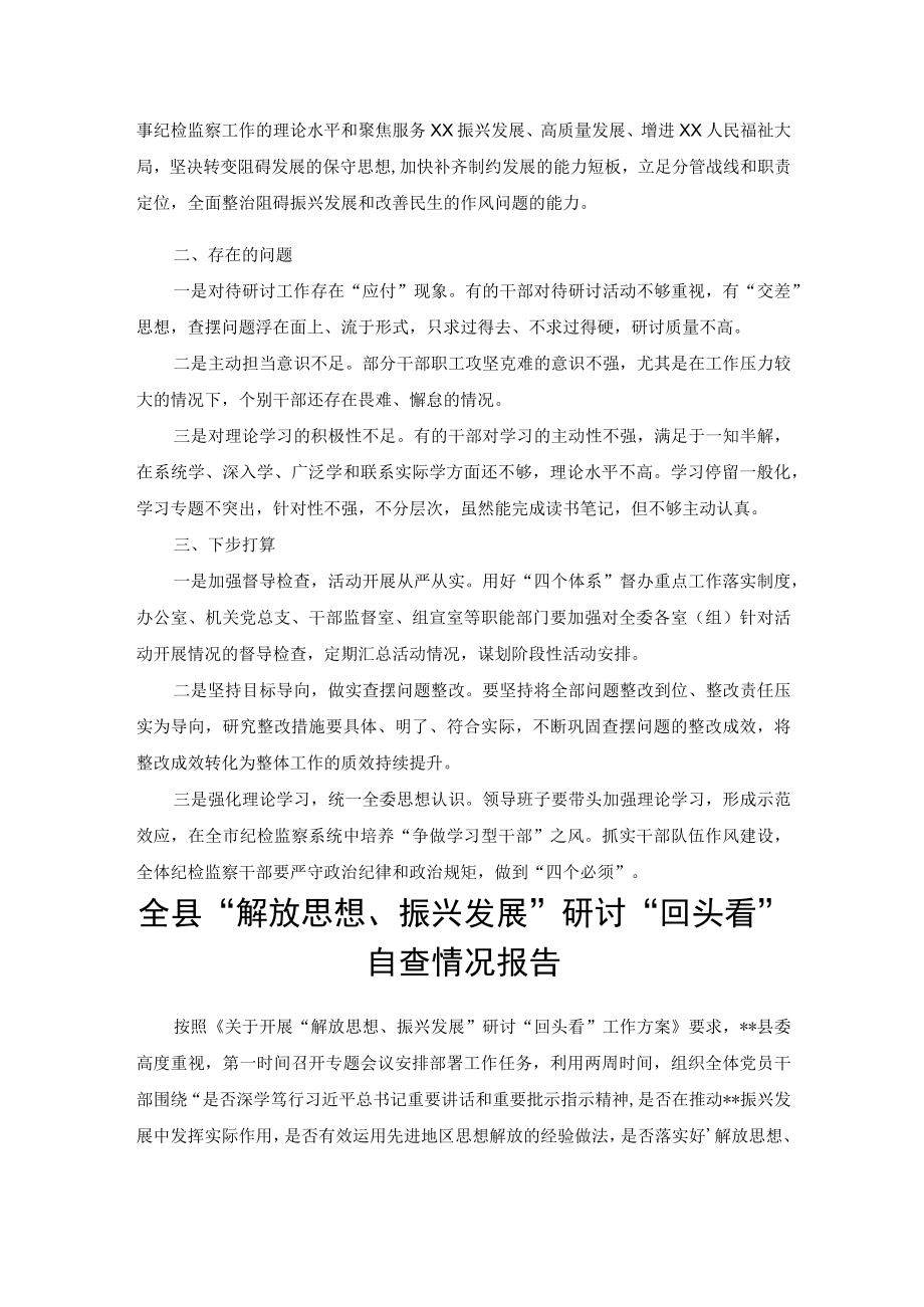 市纪委监委”解放思想、振兴发展“专题研讨工作情况汇报共2篇.docx_第2页