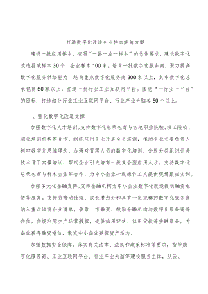 打造数字化改造企业样本实施方案.docx