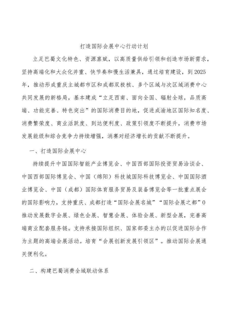 打造国际会展中心行动计划.docx_第1页